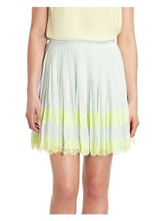 Ted Baker Bluma pleated lace skirt Green