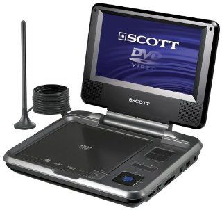 Scott DPX 7040 HTV Tragbarer DVD Player (17,8 cm (7 Zoll) LCD Monitor, MPEG4/Xvid, DVB T Tuner, USB, SD/MMC Kartenleser) schwarz: Audio & HiFi