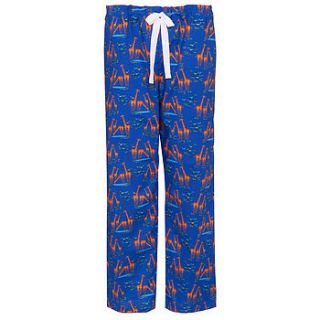 giraffes organic cotton pyjama trousers by nutmeg sleepwear