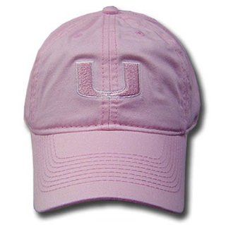 NCAA COTTON LADY MIAMI HURRICANES PINK LOGO CAP HAT ADJ : Sports Fan Baseball Caps : Sports & Outdoors