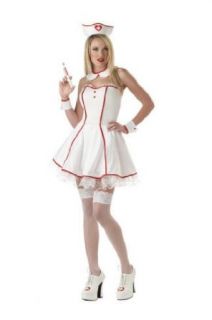 Women Medium (8 10)   Sexy Sweetheart Nurse Costume (shoes, syringe, stockings not included): Clothing