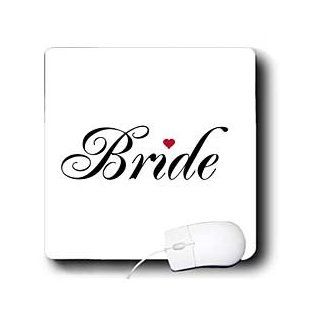 mp_112863_1 InspirationzStore His and Hers gifts   Bride with red love heart part of a bride and groom set   wedding marriage married hen bachelorette   Mouse Pads : Office Products