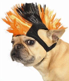Black & Orange Mohawk Dog Wig : Pet Costumes : Pet Supplies