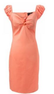 Collectif Pinup Girl Design 60's Peach Fizz   Salmon Pink Color Princess Cut Dress (XS) at  Womens Clothing store: