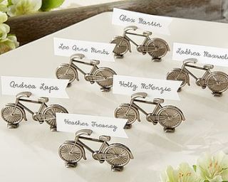 bicycle place card holders by hope and willow