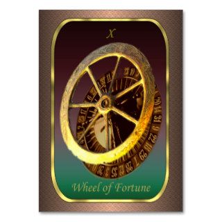 Tarot Profile Cards   The Wheel of Fortune Business Card Template