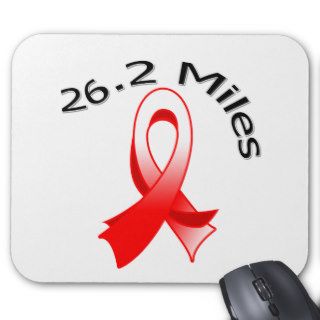26.2 Miles Marathon Oral Cancer Ribbon Mouse Pad