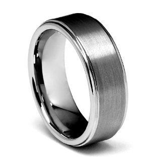 *** LASER ENGRAVING SERVICE *** 8MM Rounded Edge Men's Cobalt Free Tungsten Carbide Comfort fit Wedding Band Ring (Size 5 to 14) [DETAIL INFORMATION   PLEASE CLICK AND CHECK THE ITEM DESCRIPTION]: The World Jewelry Center: Jewelry