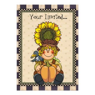 Fall Scarecrow any purpose invitation