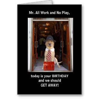 Funny Dog/Lab Husband Birthday Greeting Card