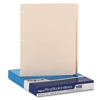 Oxford Products   Oxford   Three Hole Punched Index for Binder, 1/5 Cut, Five Tab, Manila, 100/Box   Sold As 1 Box   Categorize documents in binders and reference information faster!   Bulk tab divider sheets allow you to sub divide and then quickly access