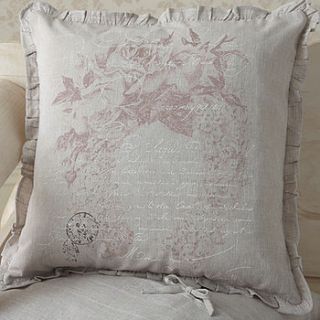 printed vintage cushion cover by live laugh love