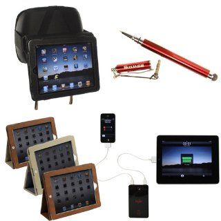 Snugg iPad 2 Leather Case in Black   Flip Stand Cover with Elastic Hand Strap and Premium Nubuck Fibre Interior   Automatically Wakes and Puts the Apple iPad 2 to Sleep: Computers & Accessories