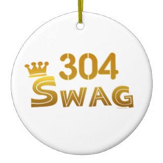 304 West Virginia Swag Christmas Tree Ornaments