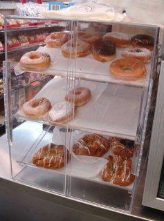 Self Serve Pastry or donut display case 3 trays for deli bakery convenience stores Display it and keeps fresh: Kitchen & Dining