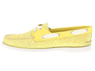 Sperry Top Sider A/O 2 Eye Lime Glitter/Patent