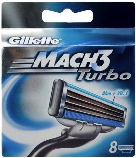 Gillette Mach 3 Turbo Blade Refill Cartridges 16 Count (2X8 Pack): Everything Else