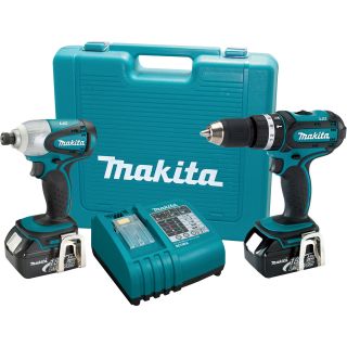 Makita 2-Pc. LXT Li-Ion Combo Kit — 18 Volt, Model# LXT211  Combination Power Tool Kits