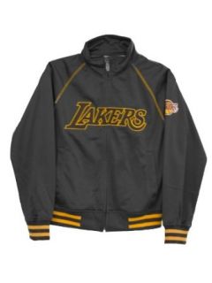Majestic Boy's Los Angeles Lakers Full Zip Track Jacket : Athletic Warm Up And Track Jackets : Clothing