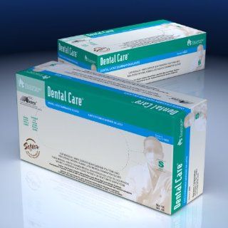 Dental Care Ltx Exam Glv, Powderless PolyLined Uni 10 boxes of 100/Case: Health & Personal Care
