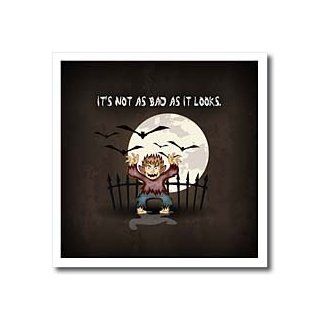 ht_150033_3 Dooni Designs Halloween Designs   Its Not As Bad As It Looks Spooky Werewolf Teen Wolf Movie Quote   Iron on Heat Transfers   10x10 Iron on Heat Transfer for White Material Patio, Lawn & Garden
