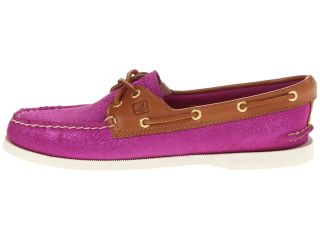 Sperry Top Sider A/O 2 Eye Pink Sparkle Suede/Cognac