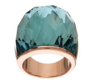 Bronzo Italia Bold Domed Faceted Glass Ring —