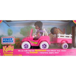 Barbie KELLY & TOMMY Motorized Power Wheels Jeep & Dolls AA   Jeep Makes 3 Fun Sounds (1997): Toys & Games