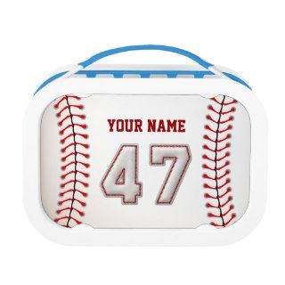 Cool Stitched Baseball Number 47 Lunch Boxes