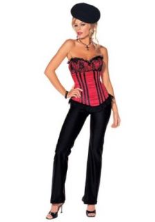3 Looks In 1 Dance Hall Holly Sexy Holiday Party Costume (Red/Black;X Large): Clothing
