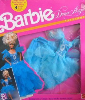 Barbie Dance Magic Fashions   Ballroom to Disco 2 Looks In 1 (Blue 1989): Toys & Games
