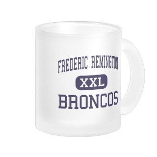 Frederic Remington   Broncos   High   Whitewater Coffee Mug