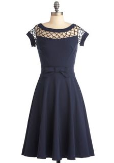 Tatyana/Bettie Page With Only a Wink Dress in Navy  Mod Retro Vintage Dresses
