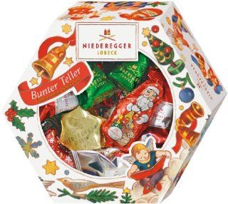 Niederegger Bunter Teller 'Christmas Selection', 1er Pack (1 x 232 g): Lebensmittel & Getrnke