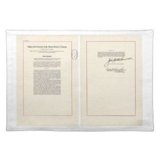 ORIGINAL 25th Amendment U.S. Constitution Place Mat