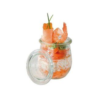 Weck Glas mit Deckel Mini Sturz Form 220 ml, Tulpe: Küche & Haushalt