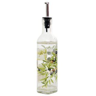 l und Essig Flasche OLIVE, 270 ml, Glas mit Olivendekor, Opus 4: Garten