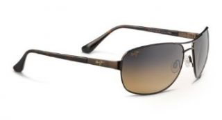 New Maui Jim Sand Island HS253 25A Gloss Dark Brown/HCL Bronze Polarized Sunglasses: Clothing