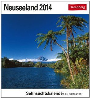Neuseeland 2014: Sehnsuchts Kalender. 53 heraustrennbare Farbpostkarten: Harenberg, Oliver Bolch: Bücher
