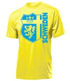 FUSSBALL WM 2014   SCHWEDEN FANSHIRT T Shirt Herren S XXL: Bekleidung