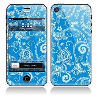 RayShop   Blue Flower Pattern Front and Back Full Body Protector Stickers for iPhone 5: Cell Phones & Accessories