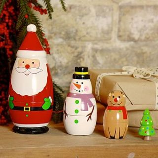 christmas russian dolls set of four by lisa angel homeware and gifts