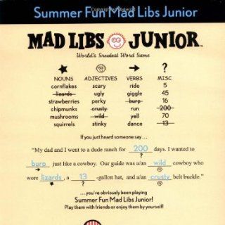 Summer Fun Mad Libs Junior: Roger Price: 9780843107593: Books