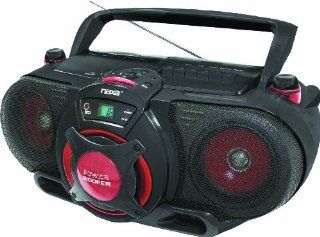 Naxa NPB 259 Portable MP3/CD AM/FM Stereo Radio Cassette Player/Recorder with Subwoofer and USB Input : Personal Cd Players : MP3 Players & Accessories