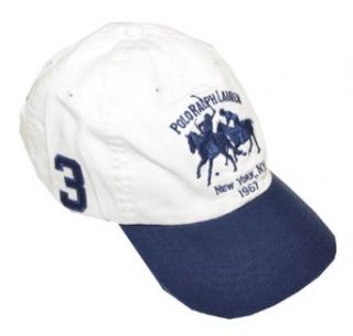 Polo Ralph Lauren Men's #3 Pony Logo Baseball Hat Cap White at  Mens Clothing store: Baseball Caps