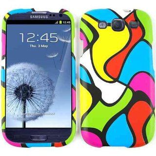 Cell Armor I747 SNAP TE264 Snap On Case for Samsung Galaxy SIII   Retail Packaging   Abstract Color Blocks Cell Phones & Accessories