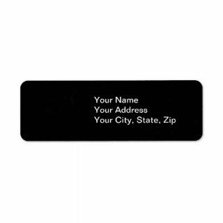 Bicyclist going over the hill custom return address label