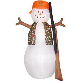 8ft Airblown Inflatable Hunting Snowman : Outdoor Decor : Patio, Lawn & Garden