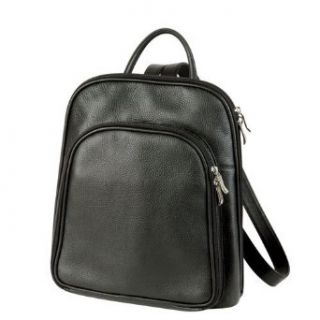 Professional Ladies Leather Backpack Top Grain Multiple Pockets: Clothing