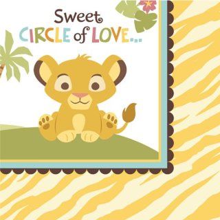 Lion King Baby Shower Beverage Napkins (16) 2 ply Dessert Disney Party Supplies: Health & Personal Care